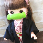 和装 葉柄着物×黒の羽織 豪華7点セット