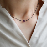 handmade necklace [twins] / アメジスト