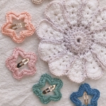 𖤓送料込み𖤓2点 星形縁編みパッチンピン𖤐 