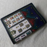 文庫サイズブックカバー　拭き染め＆刻印  牛革
