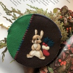 🎄felt de patchwork X'masうさぎのコインケース🐰
