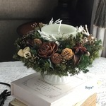 * Christmas  Candle Arrangment * クリスマス　キャンドルリース　アレンジメント　リース　