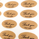 《お名前印字》【Thank you･楕円クラフト】
