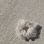 オーガンジーシュシュ（Flower×white）