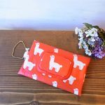 【new】bitattoミニ付き　携帯用ウェットティッシュケース　アルパカ/col：レッド