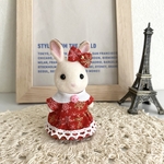 子供 クリスマス風ワンピース&耳飾りセット＊シルバニア 服 シルバニアファミリー 子供服＊