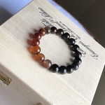 ★ご予約品★ ブラウン・レッドブラウン・ブラックアゲートのブレスレット