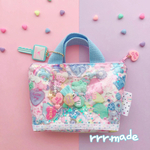 [ﾐﾆﾐﾆサイズ]シャカシャカ ♡ ファスナー付きトート