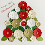 お花シール　Christmas color   40枚セット