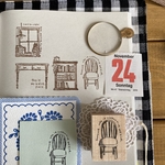 k24 イス〈模様替えスタンプ〉/ラバースタンプ/スタンプ/くぼみの木/kubominoki