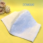 レース　刺繍レースコットンマスク　柄違い　５弁花　冷感素材仕様　大人用　立体マスク　白