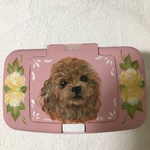 ウエットティッシュケース　トイプードル