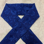 藍色刺繍半衿《送料無料》