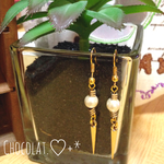 ♢コットンパールのコーンピアス(イヤリング)♢