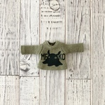 オビツ11サイズ/カーキ×黒メンダコプリント長袖Tシャツ