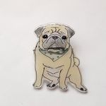 おすわりパグブローチ