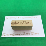 【はんこ】リスとどんぐり マスキングテープ風スタンプ