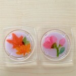レジンのちぎり絵コースター（2個セット）