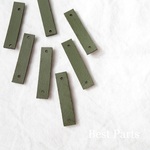 10pcs フェイクレザーベルト ジョイント カーキ