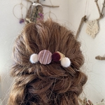 ふわふわファーのこなれbarrette-Sサイズ