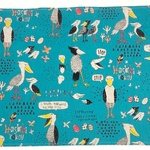  35cm✖️50cm ランチョンマット☆ハシビロコウ  ブルー【再販】