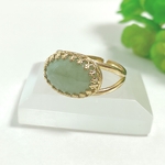 ☆Oval crown ring・翡翠・5月誕生石