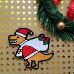 【クリスマス限定】ティラノサウルスサンタのワッペン