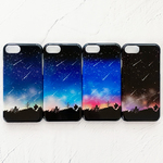 夜空に降り注ぐ流星柄 iPhoneケース スマホケース 全機種対応 夜空 宇宙 星 iPhone14