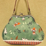 クリスマス柄がま口バッグ