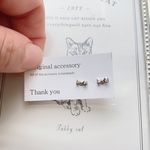 silver ぷっくりリボンピアス　チタンピアス