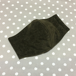 秋冬スエード調のちょっと大きめ立体マスク　