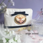 天使ときらめき 手刺繍ポーチ