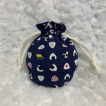 まんまる巾着袋(おにぎり柄)