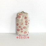 北欧調かわいいさくらんぼ🍒がま口メガネケース