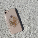 ドライフラワーiPhoneケース（ミモザ）