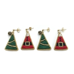 Christmas 刺繍ピアス イヤリング
