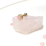 愛されストーン 美容 ピンクオパール　天然石 ボディピアス 14G 16G 軟骨ピアス 小ぶり 10月　誕生石