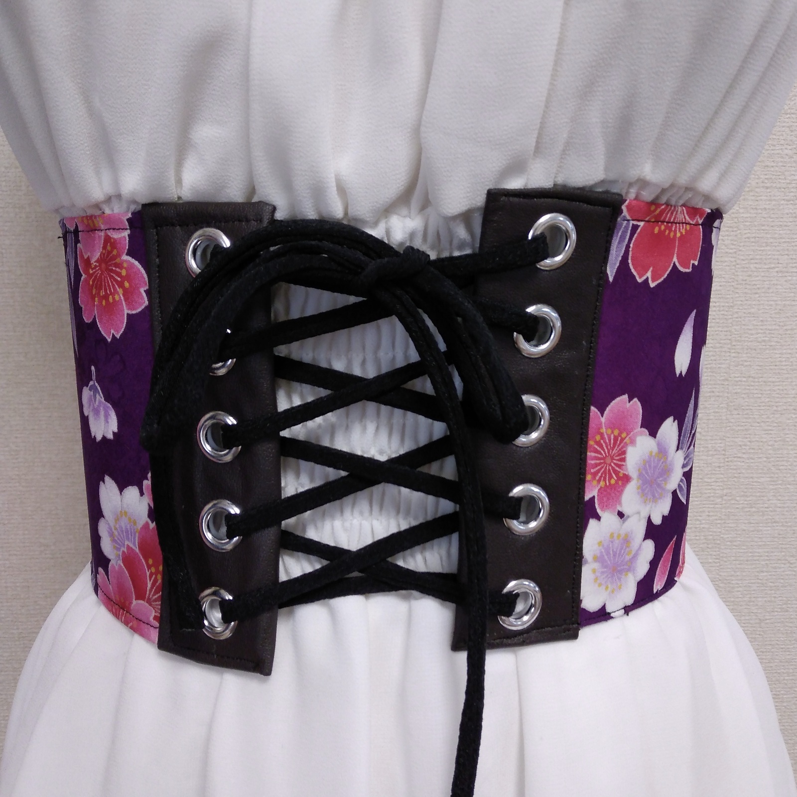 おかゆ　ハンドメイド　簡単和柄コルセット おかゆ様専用 ハンドメイド 簡単和柄コルセット