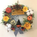 ハロウィンリース　玄関リース　玄関インテリア　ハロウィン飾り