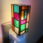 レトロな光 ステンドグラス フットライト  159