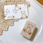 シンプルなくまの消しゴムはんこ