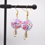 ミニフラワーボールピアス　No.6