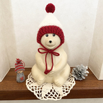 しろくま貯金箱　とんがり帽子(クリスマス②)