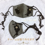 再再販❤︎❤︎MS.ROSEバレリーナ❤︎立体モチーフ取り外し可能❤︎シルクリボンマスク