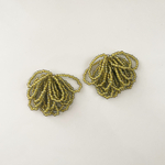 ビーズタッセルピアス イヤリング "Mosha"pistachio