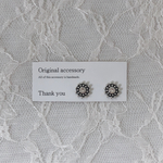 アレルギー対応✴︎silver hanabi× swarovski  4mmクリスタル♡メンズ ライクなピアス・イヤリング