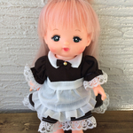 メルちゃんメイド服風ワンピース 茶