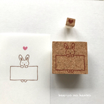 うさぎのミニメッセージはんこ