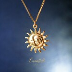 【１０月☆新作】14kgf 太陽と月 ミドルレングス・ネックレス ~ lunesoleil ~（４５ｃｍ） 