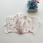 #B子供用マスク　S sizeガーゼマスク　手作りマスク　かわいいマスク　女の子　マスク刺繍